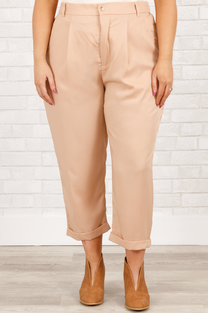 YYDGH Cargo Pants for Women Casual Loose High Waisted Straight Leg Baggy Pants  Trousers with Pockets Beige Beige - Walmart.com
